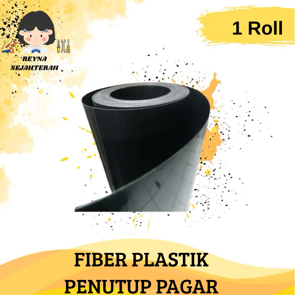 FIBER PLASTIK PENUTUP PAGAR HARGA 1 ROLL KETEBALAN 1mm
