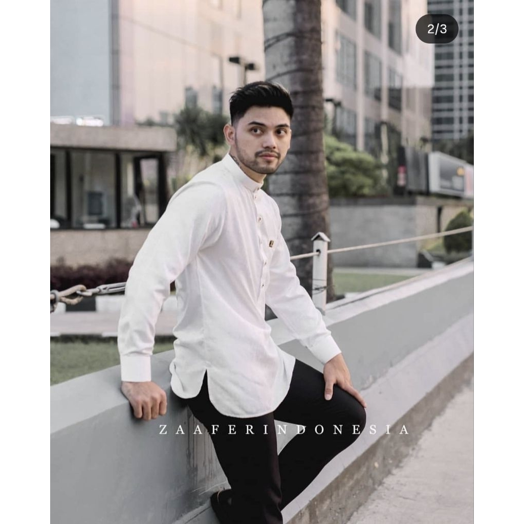 Koko Jackard White by Zaafer Indonesia