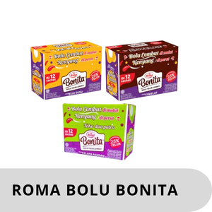 Bolu Telur Lembut Roma Bonita Rasa Coklat Keju Kelapa Pandan