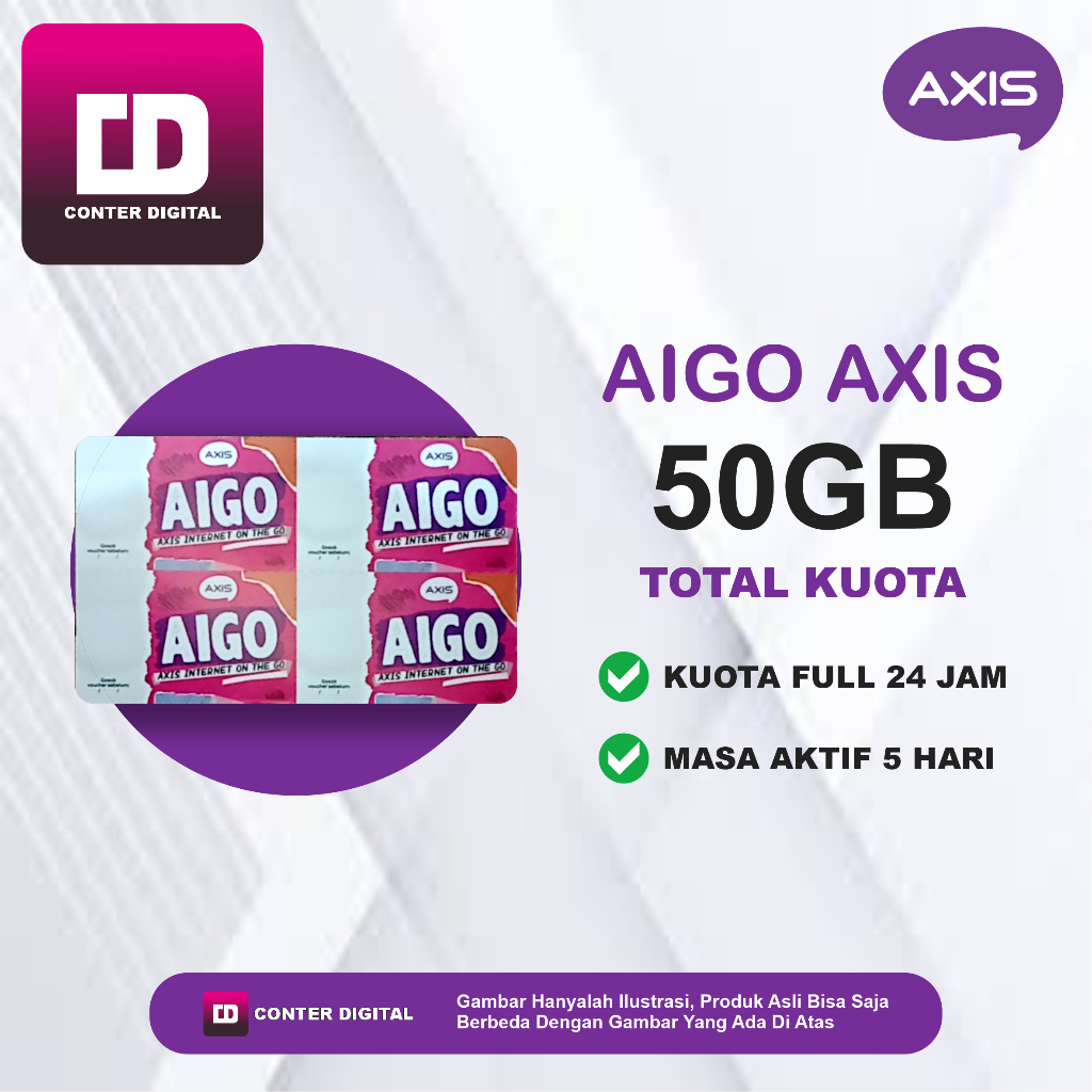 VOUCHER AXIS 50GB 5 HARI Paket Data Axis Murah