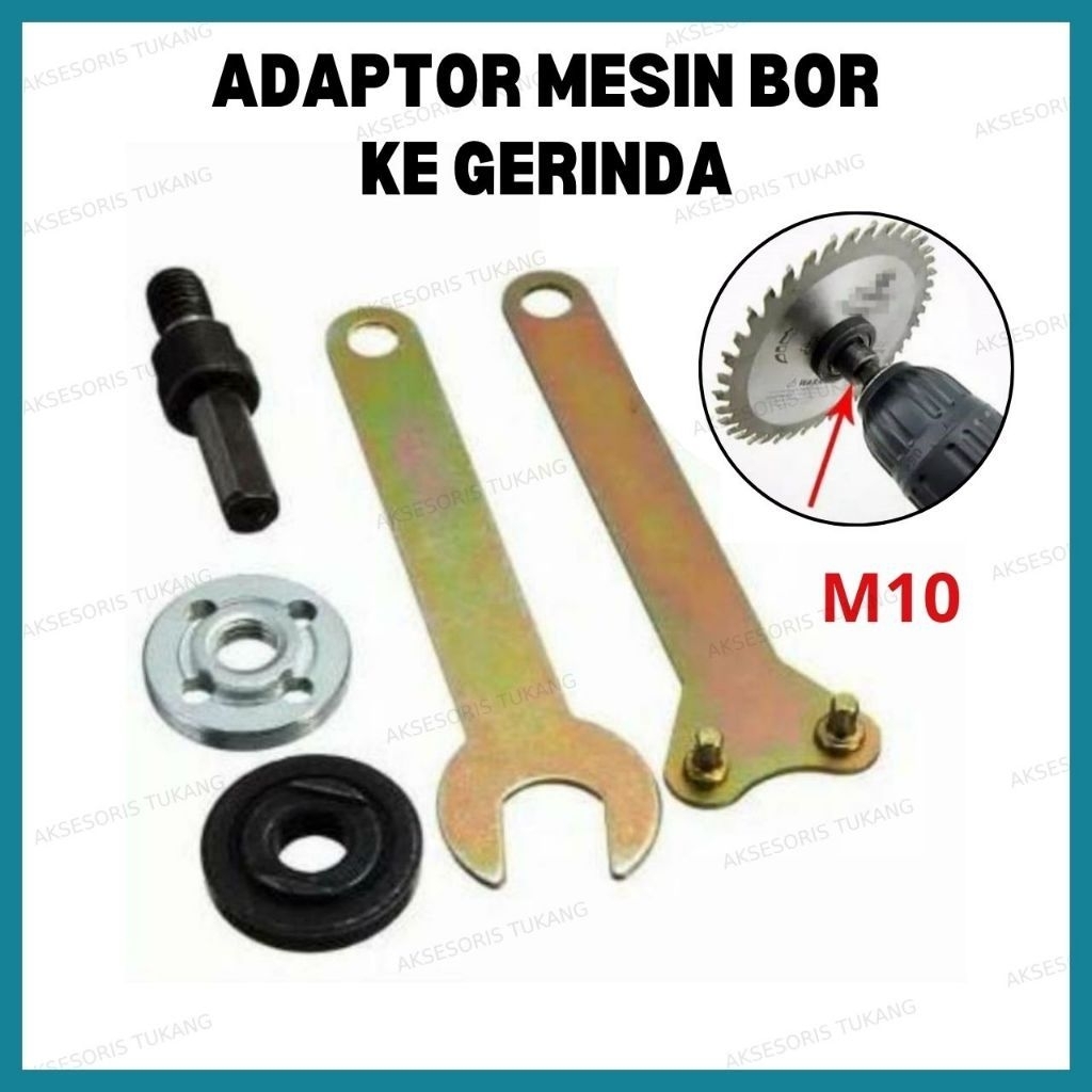Adaptor Konversi Mesin Bor ke Gerinda - Konversi Mudah, Tahan Lama, Bahan Logam Berkualitas