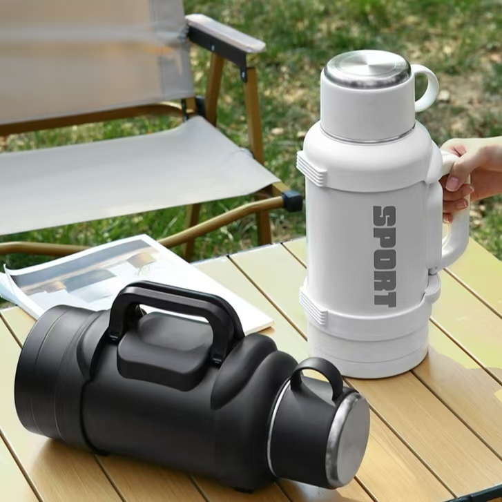 CS0411-3 TERMOS / THERMOS  TUMBLER STAINLESS 2L  TERMOS AIR PANAS 2000ML GAGANG FUTURISTIK