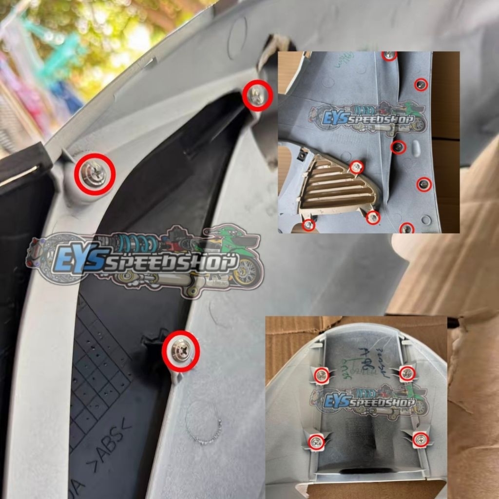 SATUAN baut body bagian dalam wave 125 supra 125 karisma kirana stainless original heng thailand