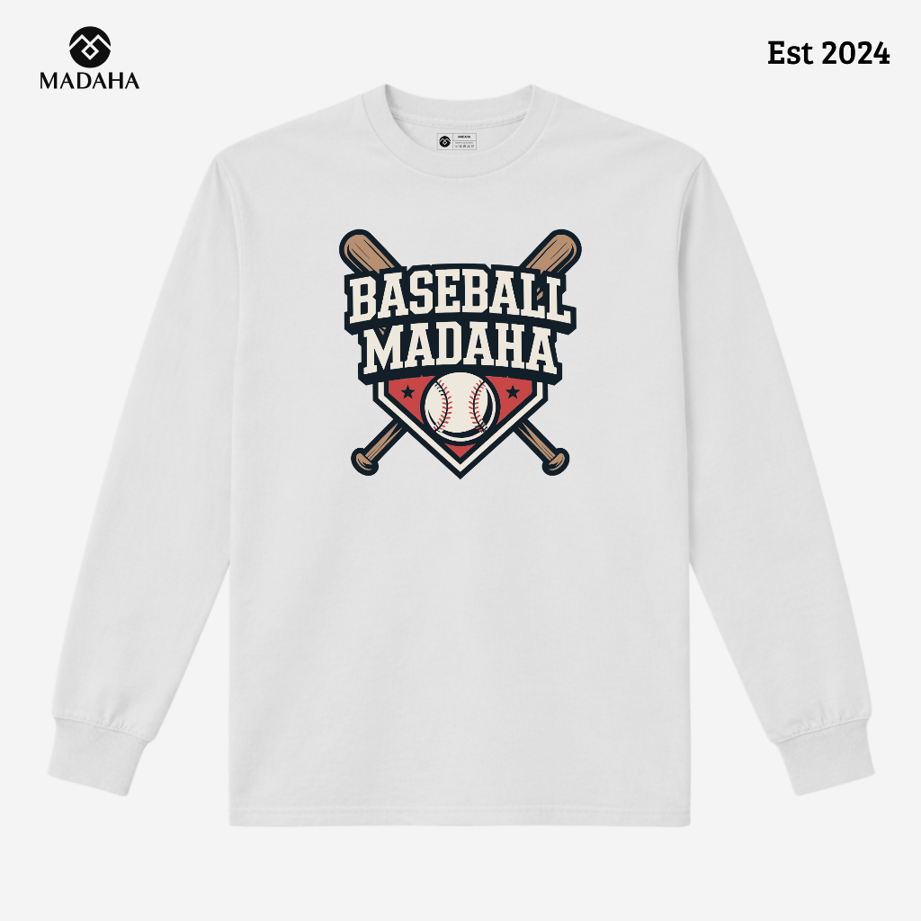 Madaha Kaos Baju Lengan Panjang Baseball Syndicate