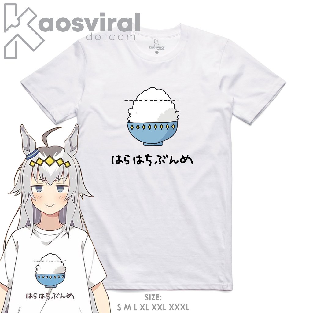 Kaos Anime Uma Musume Oguri Cap Rice Bowl - Vintage Bootleg Retro T-Shirt [KAOSVIRALDOTCOM] - Baju C