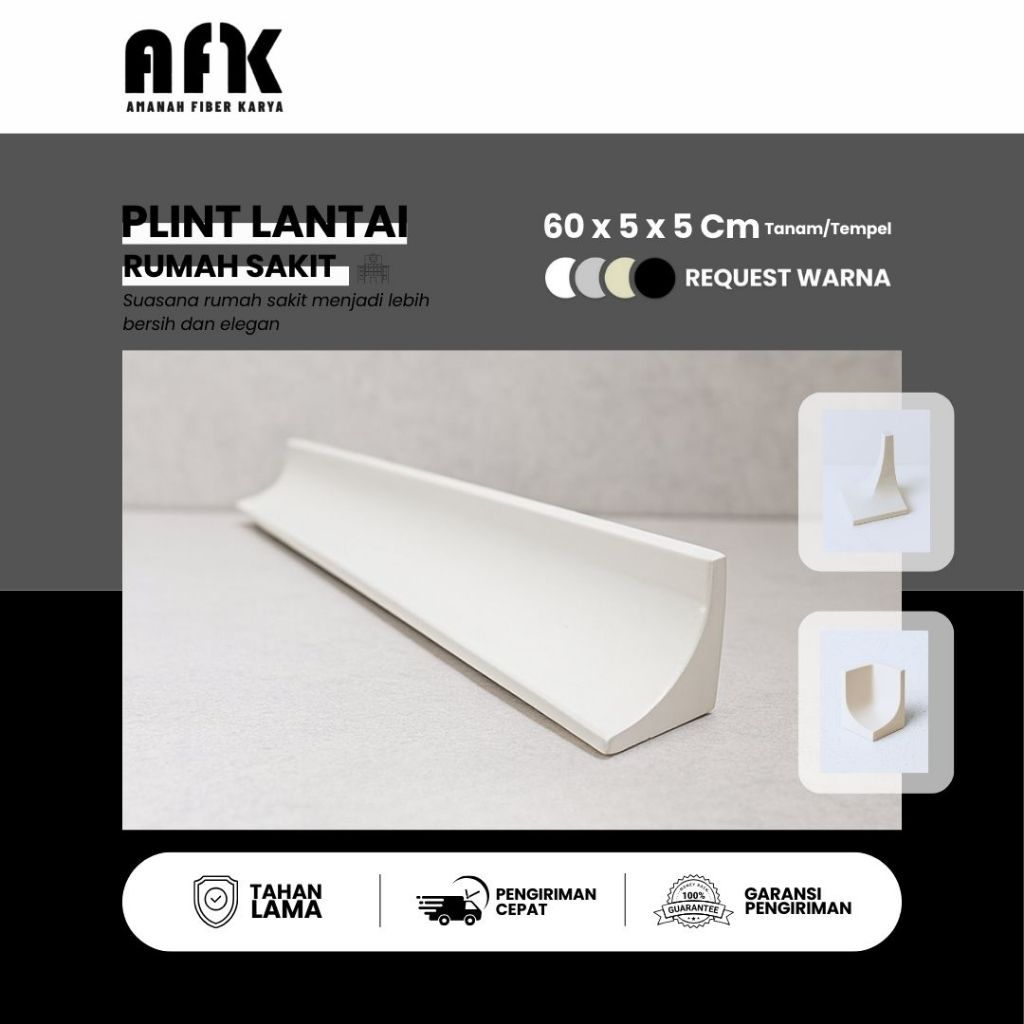 Plint Lantai Hospital Fiberglass 60 5 5  / Plint Lantai Keramik 60cm