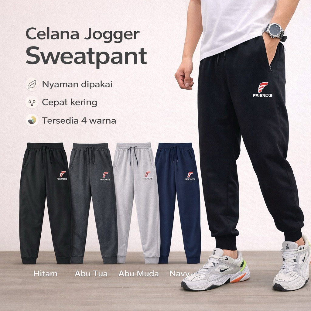 (Jumbo) Celana Jogger Jumbo Wanita Celana Pria panjang jumbo XL-XXL-XXXL-XXXXL Joger training Jogger