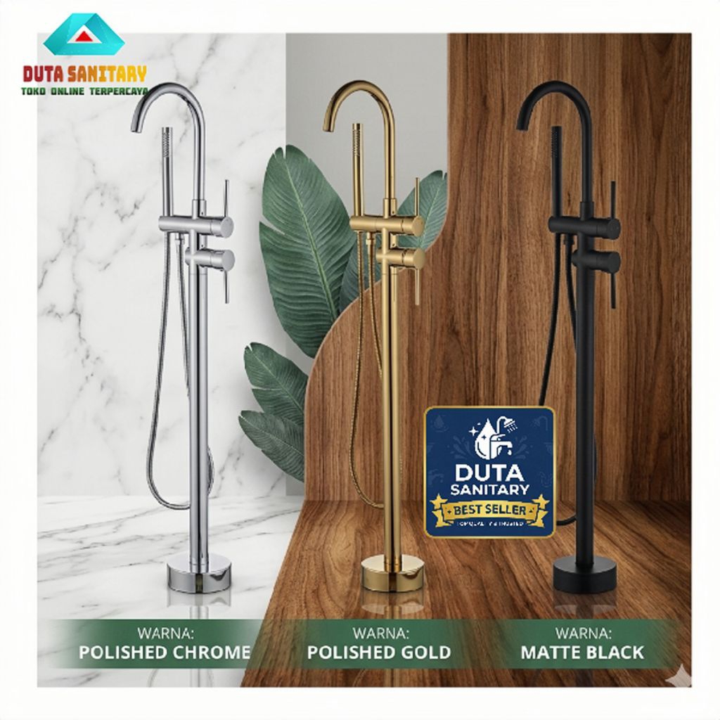 Kran Bathtub Standing Mixer GOLD/BLACK/CHROME /Kran Bathtub Standing Panas Dingin