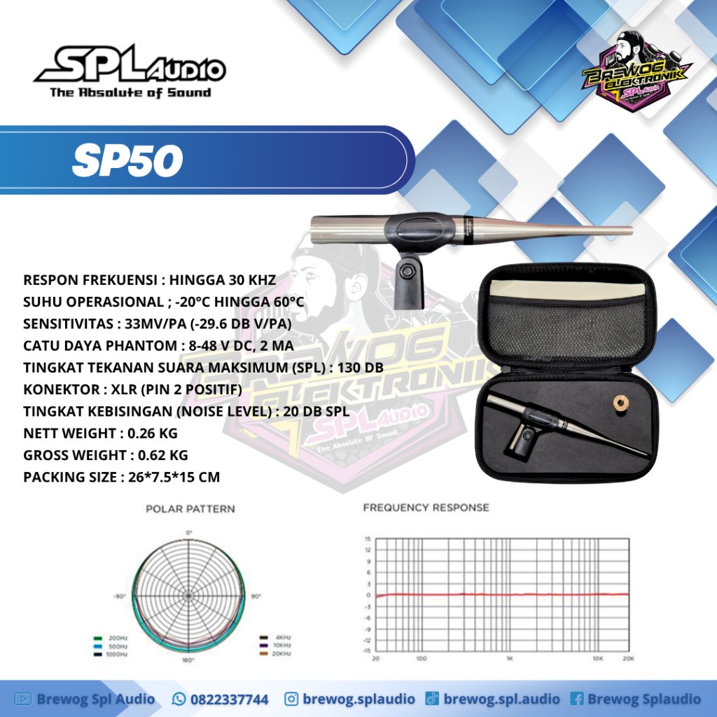 MIC RTA SPL SP50 ORIGINAL BREWOG SPL AUDIO