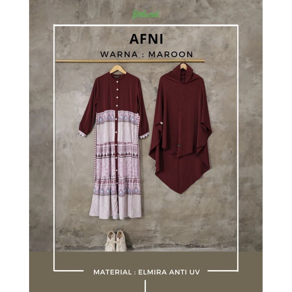 AFNI SET PAD BY MUMTAZ HIJAB GAMIS ABAYA KEKINIAN