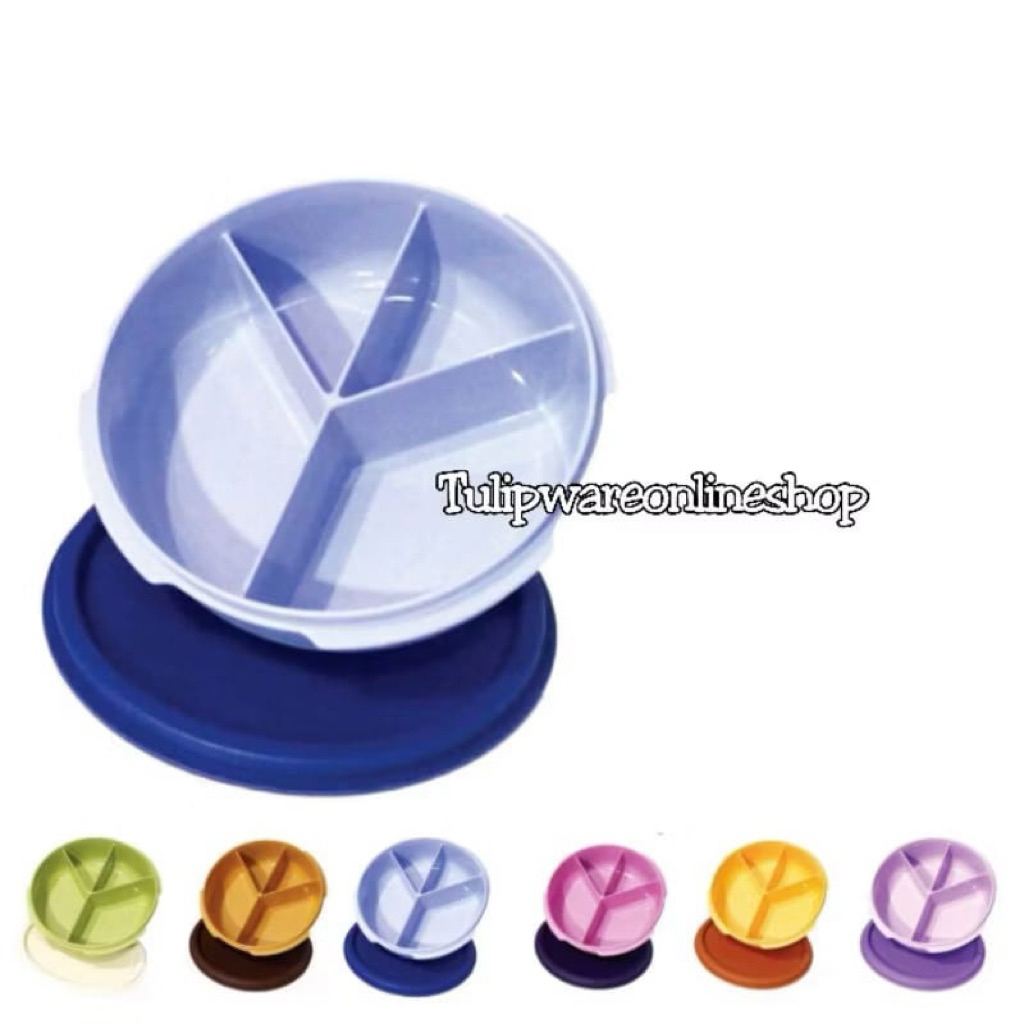Tulipware bento sekat 4 baru twin tulipware new