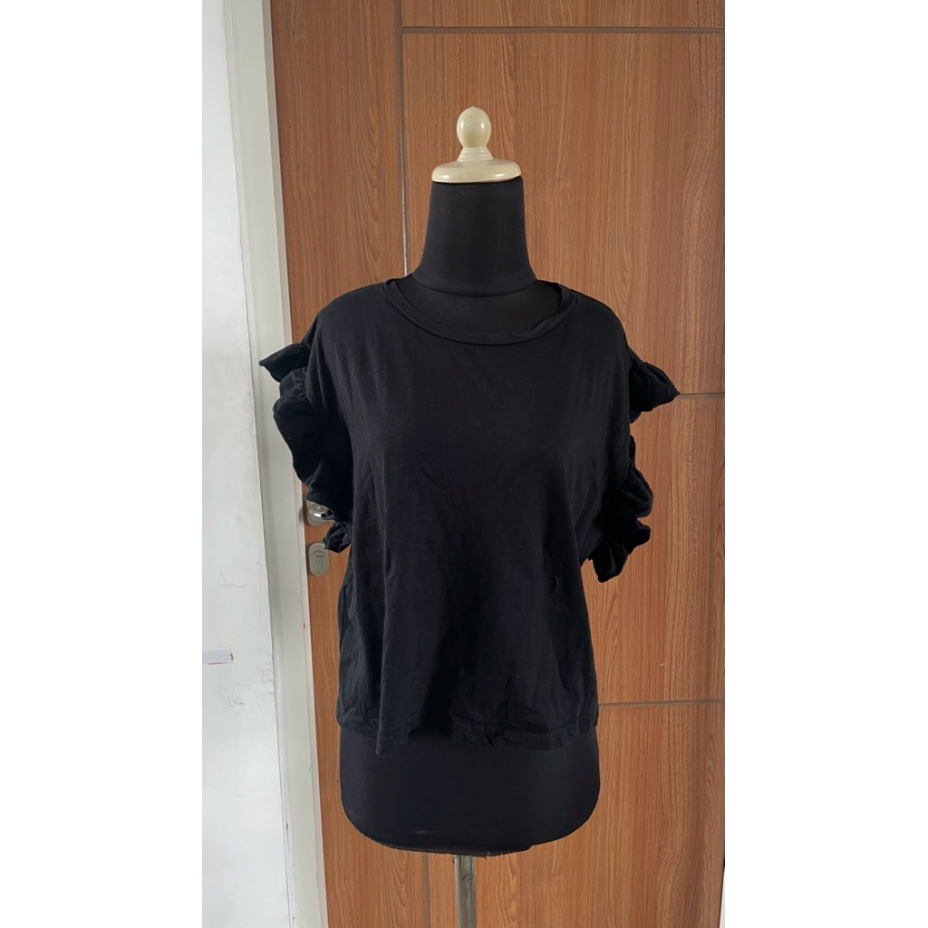 kaos zara black shirt kaos hitam kaos polos