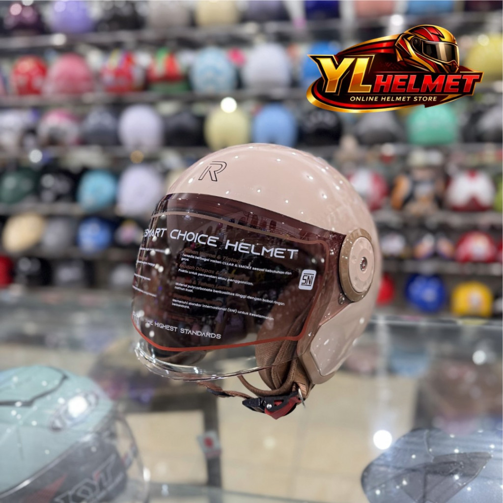 Helm Retro Hijab R-Six Verona - Milo Helm bogo Hijab Wanita R SIX Rsix SNI