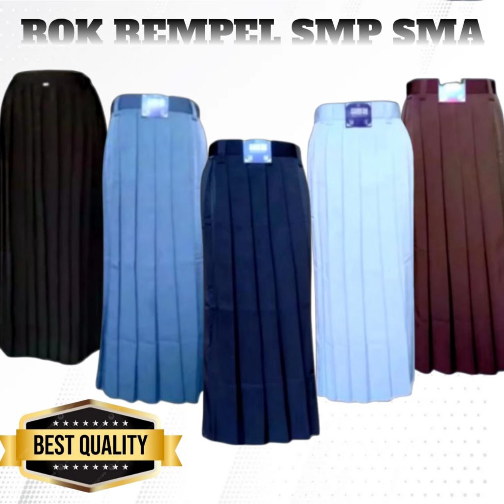 Rok Rempel Sekolah SMP SMA MTS Bahan Drill Premium