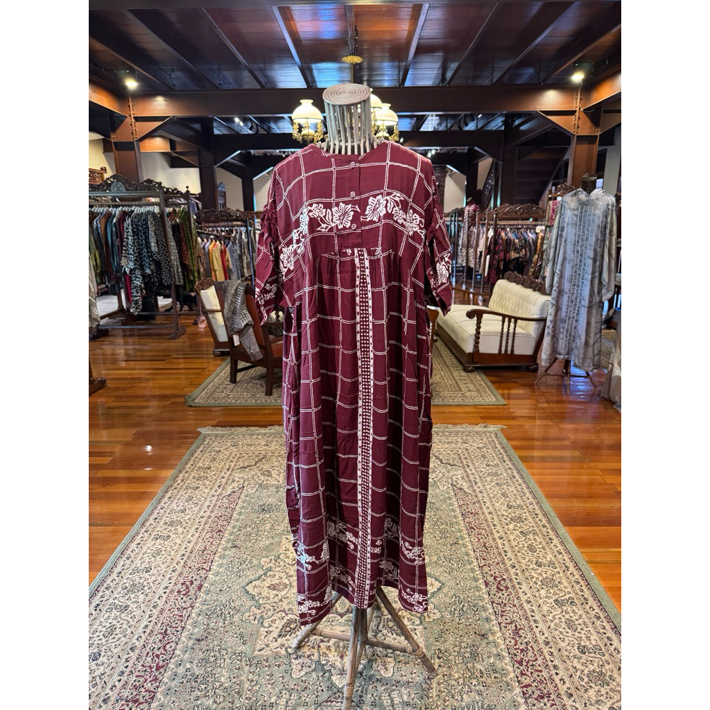 atisa kaftan lengan pendek rayon baju daster daily wanita batik by Dian Pelangi official pekalongan