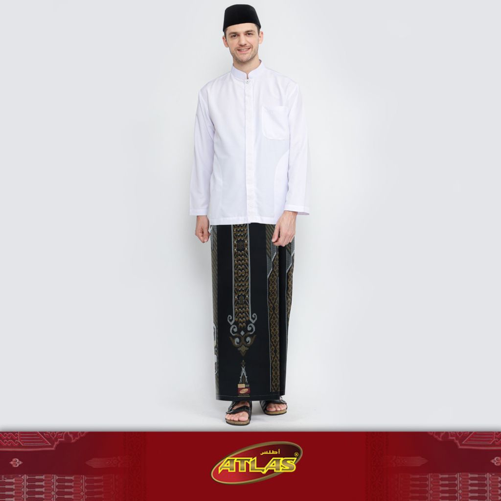 Sarung ATLAS Super Premium 925 A9 MJA SJ Hitam Gold