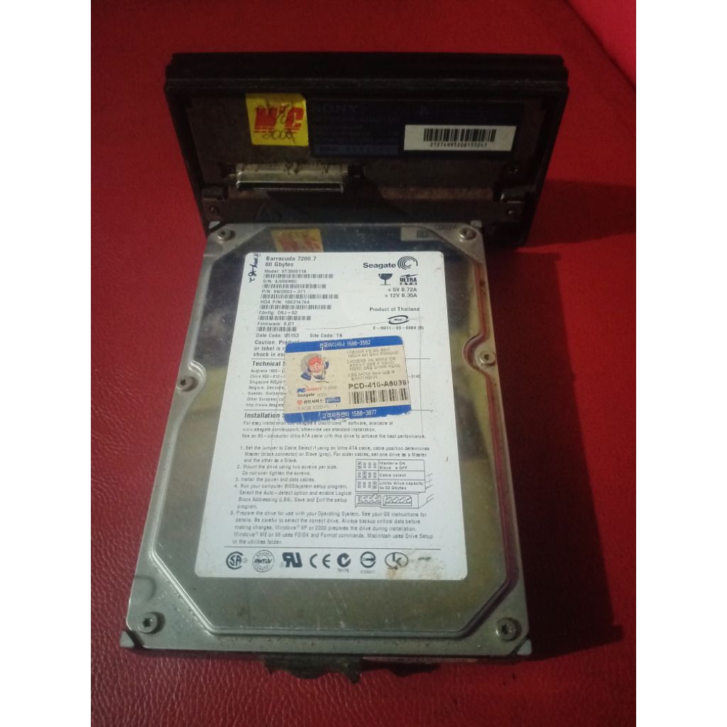 hardisk + NA ps2, 80gb sudah full game (bekas)