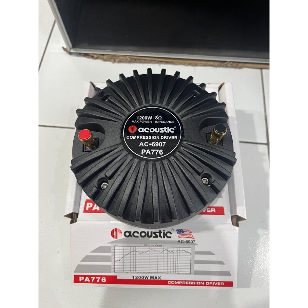 Driver Tweeter Acoustic PA776 PA 776 1200 Watt Maxx Coil 2,85 inchi Original Model Baut Bisa Spool U