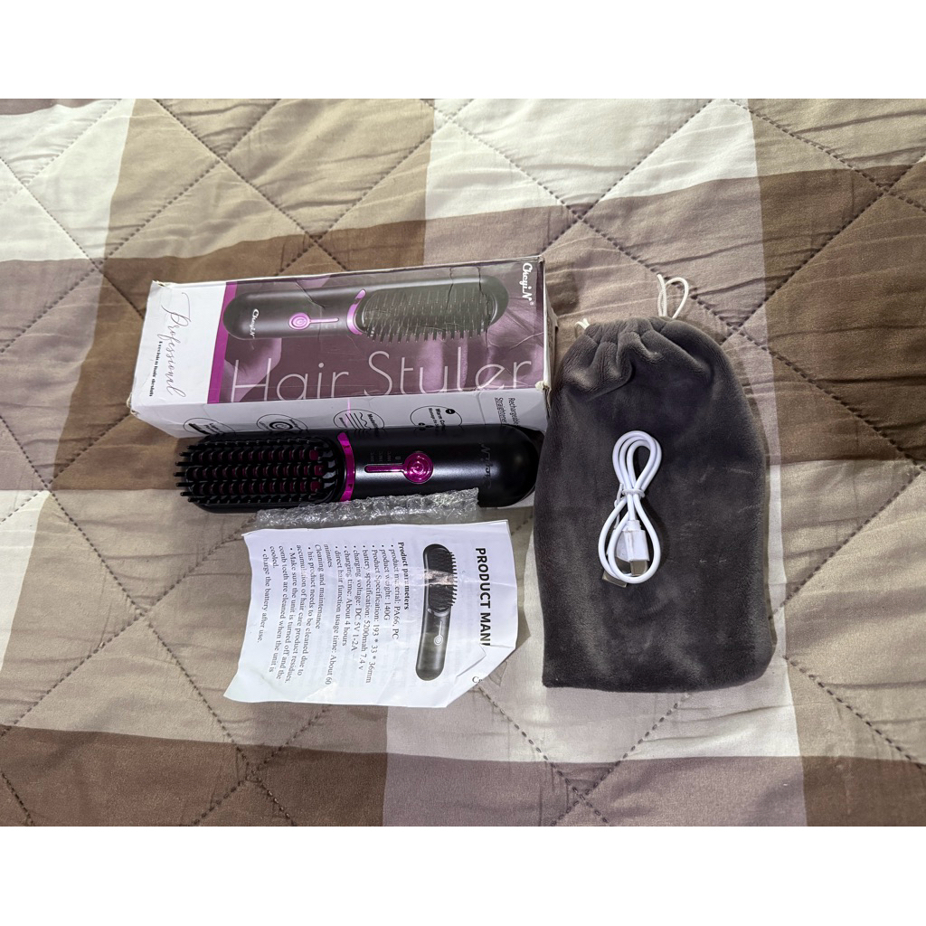 CkeyiN Sisir Catok Pelurus Rambut Cordless Second
