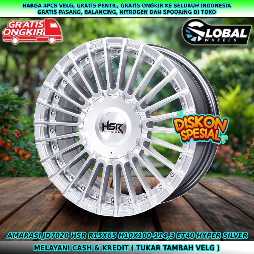 Velg racing hsr R15 untuk mobil Ertiga| APV| SX4| Grand Vitara| Grand Max| dll velg hsr amarasi R15