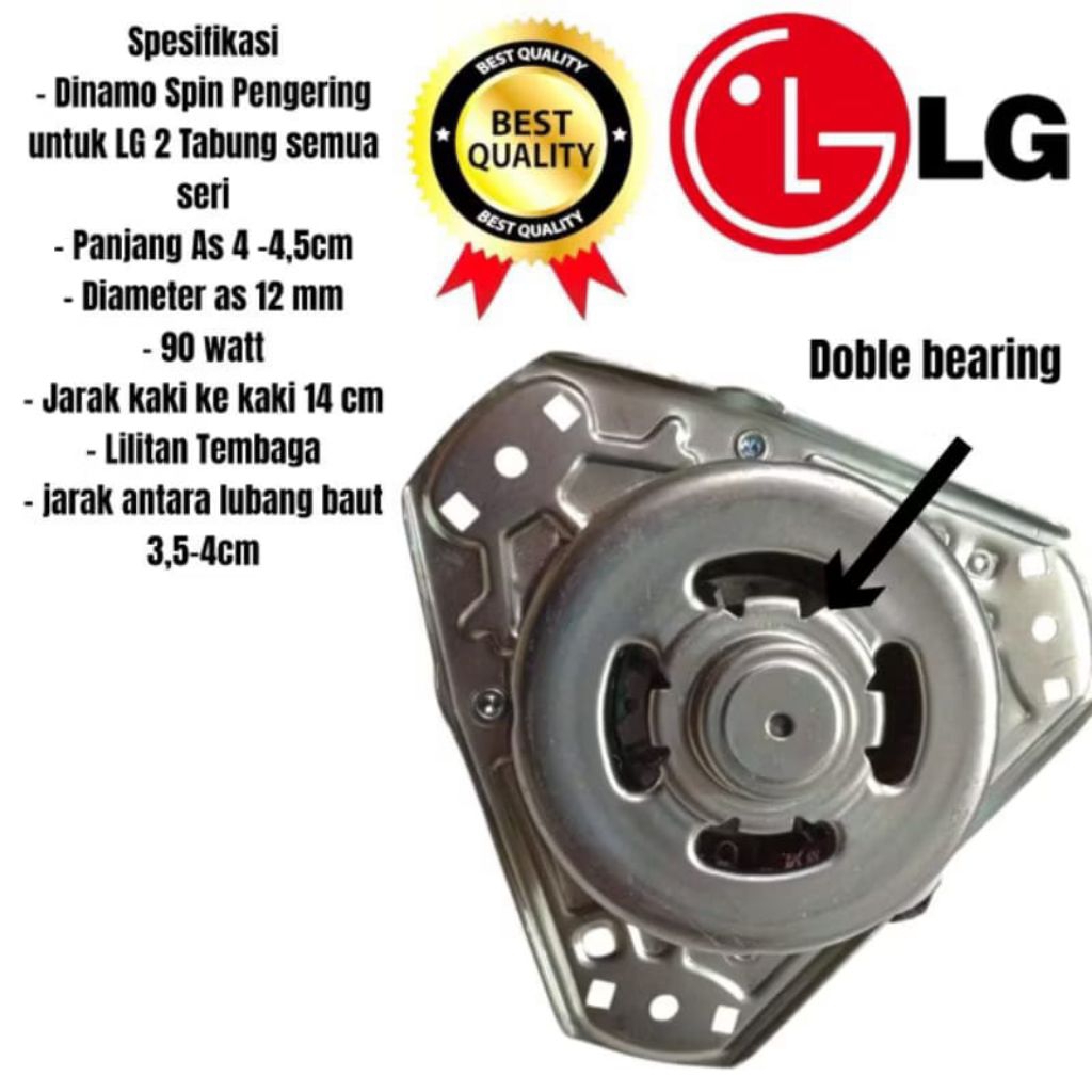 Dinamo Pengering Mesin Cuci LG P1400RTM Mesin Dinamo Spin Pengering LG 14 Kg