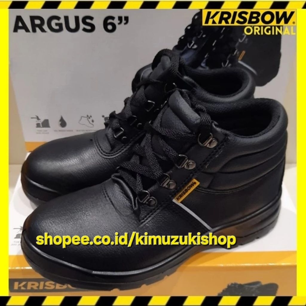 Sepatu Safety Krisbow ARGUS 6" || Krisbow Safety Shoes ARGUS 6 inch