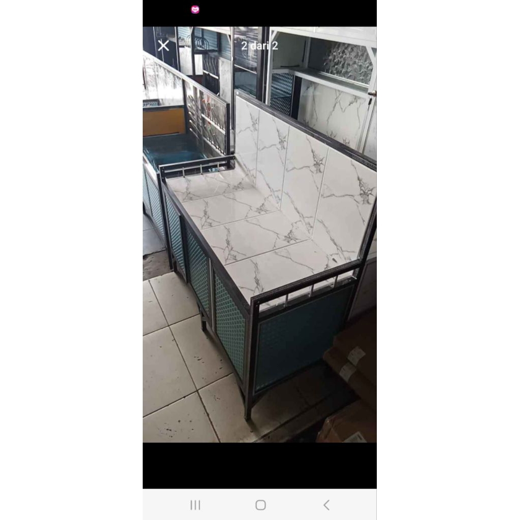 meja kompor atang kompor pintu 3 aluminium