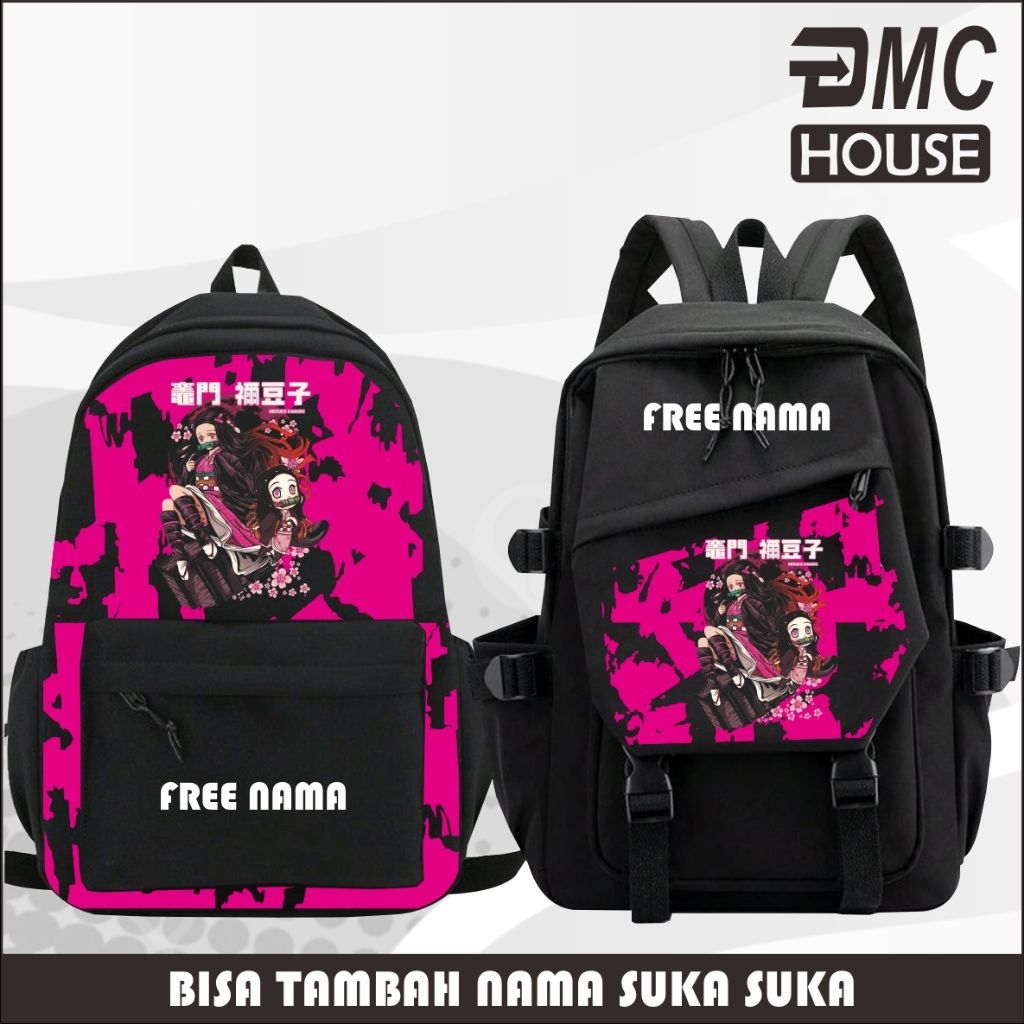 Tas Ransel Sekolah Nezuko Kamado Demon Slayer Anime Sd Smp Sma Kerja