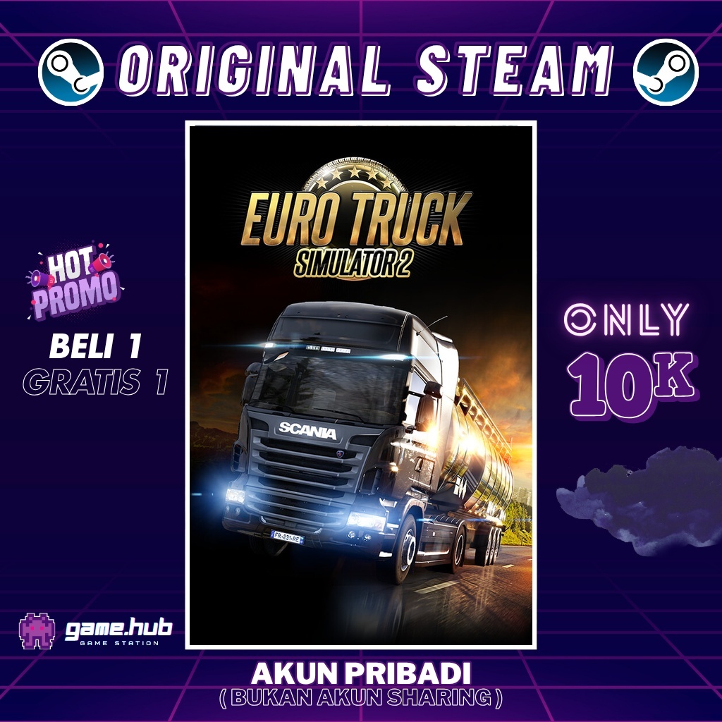 Euro Truck Simulator 2 - ORIGINAL STEAM - BELI 1 GRATIS 1 - FULL DLC - GARANSI SELAMANYA