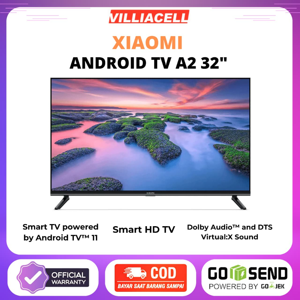 XIAOMI GOOGLE TV A2 32 INCI - BARU DAN GARANSI RESMI - DOLBY AUDIO - SMART TV