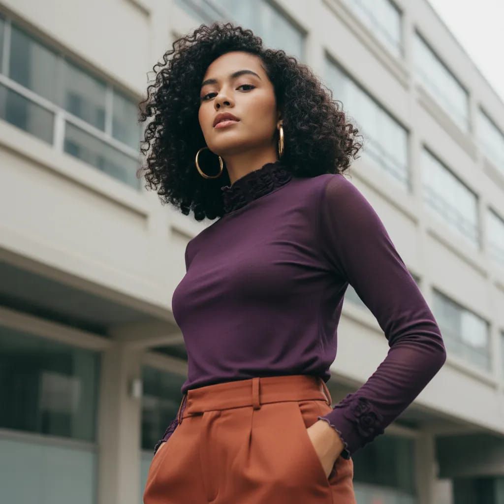 Atasan NEW bahan kaos wanita warna ungu tua