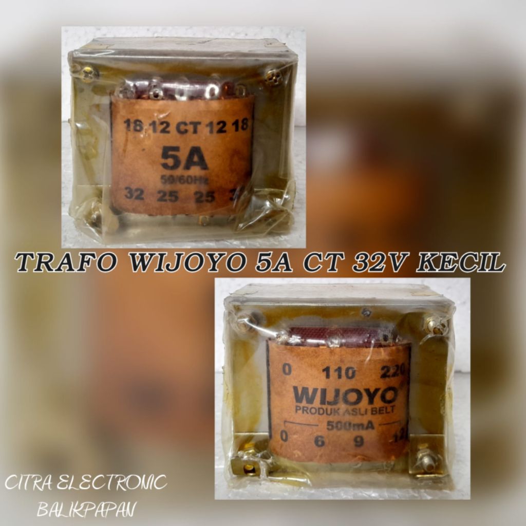 TRAFO WIJOYO 5A CT 32V KECIL