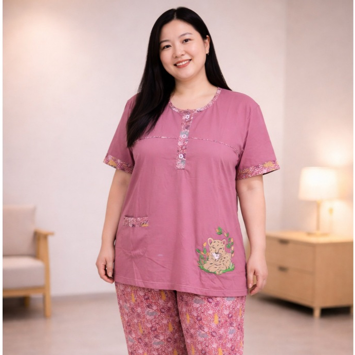 Baby Doll Setelan Pendek SOFIE  | Baju Tidur Wanita Jumbo Kekinian