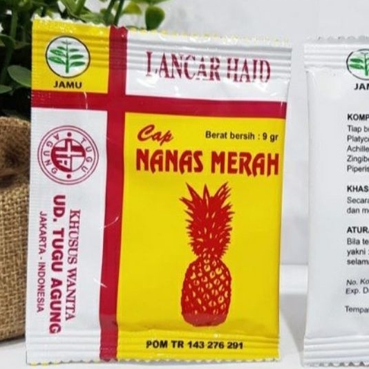 Jamu lancar Mentruasi Cap nanas merah