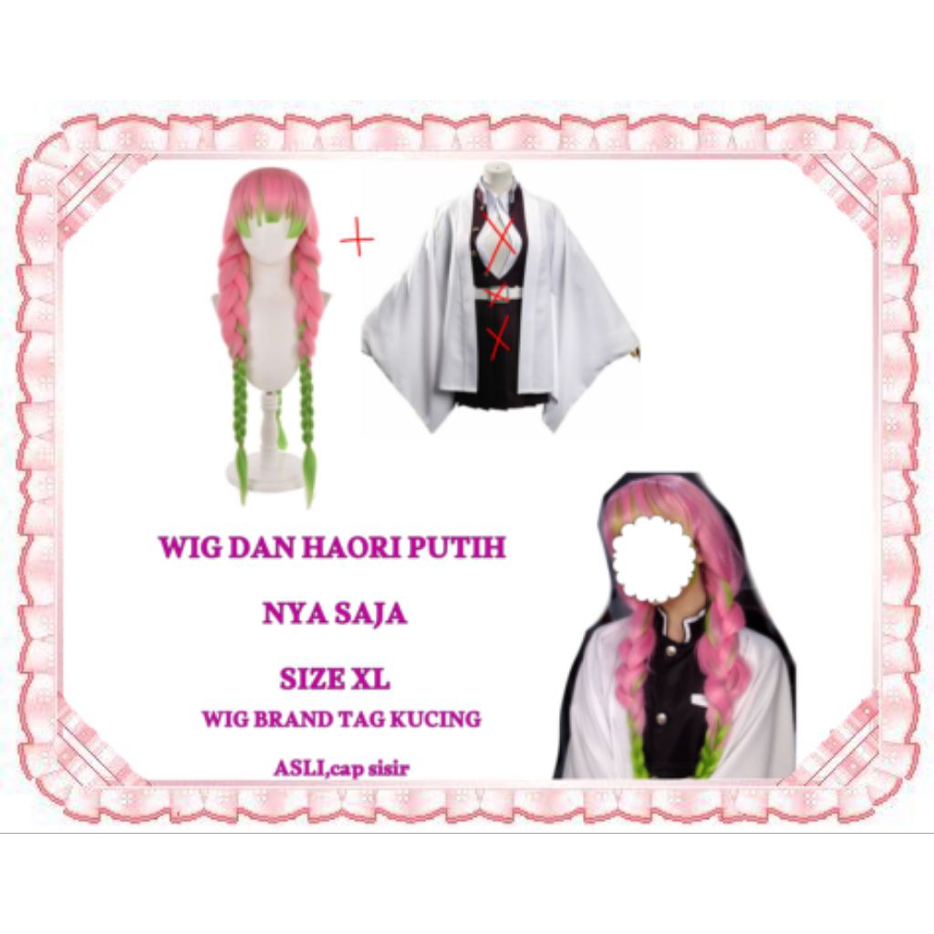 costume preloved second cosplay wig dan baju set