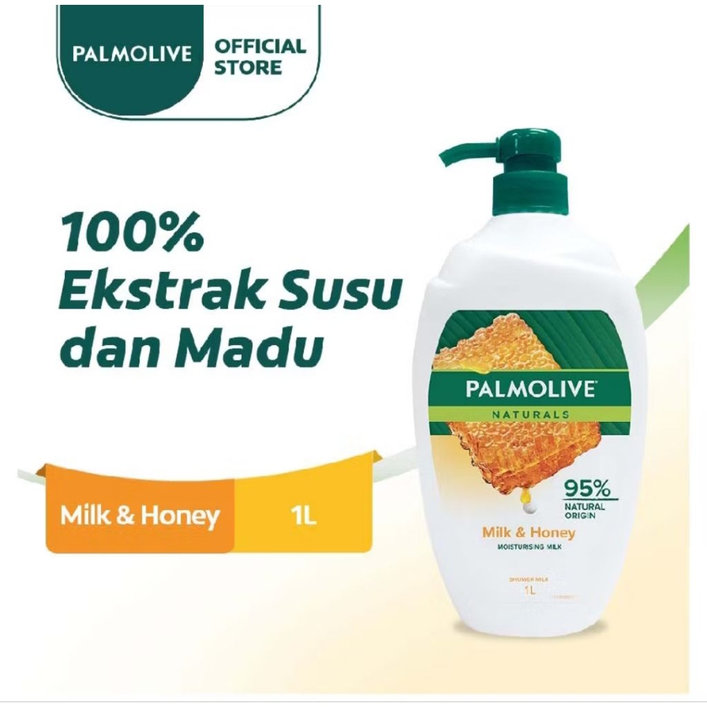 PALMOLIVE SABUN MANDI CAIR 1 LITER  MILK & HONEY