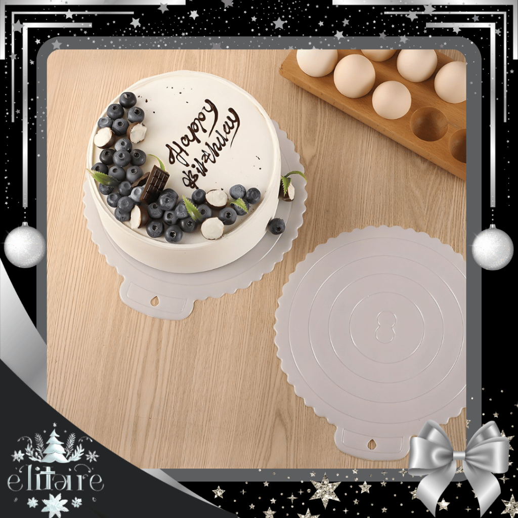 ELITAIRE | Alas Cake Slice Underliner Round Tart Ukuran 24 Cm / Tatakan Alas Kue Plastik Tebal / Tat