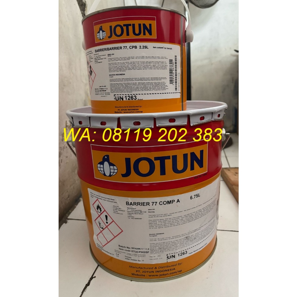 Jotun Barrier 77 zinc rich epoxy primer grey @ 9L/set, cat dasar epoxy, Jotun Paint