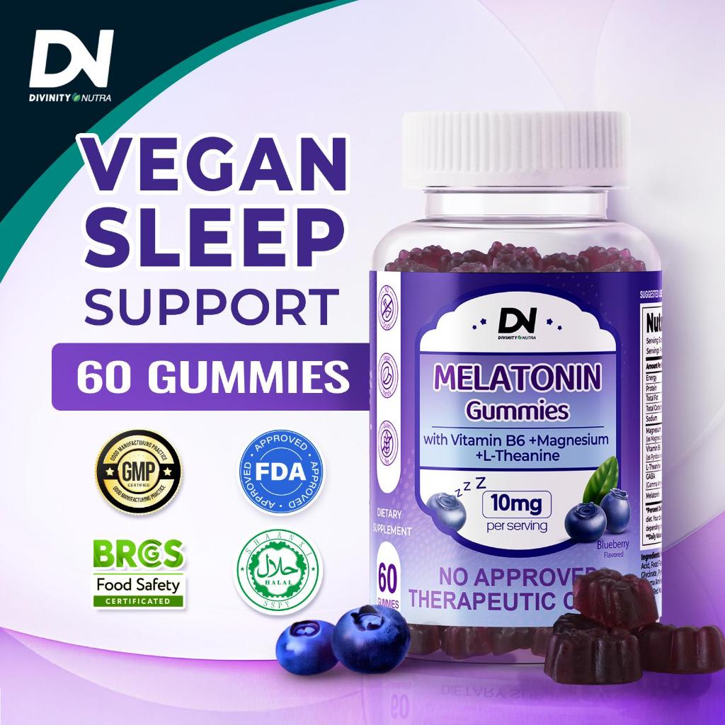 Sleep Melatonin Gummies 10mg Sleep Aid Relieve Stress lmprove Sleep & Body lmmunity Antioxidant Vita