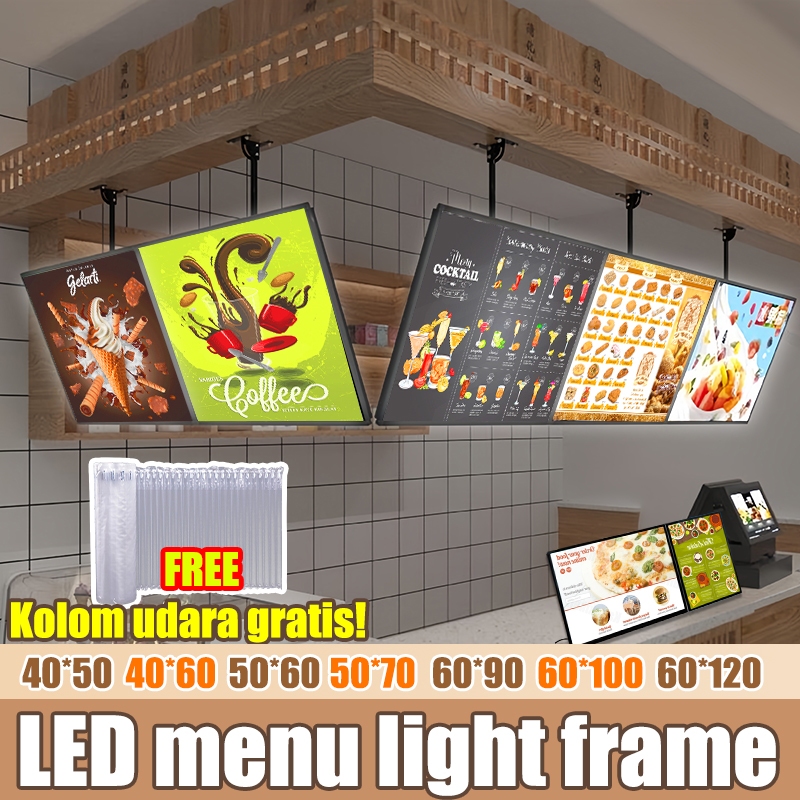 LED Cafe Menu Board led menu Free stand /display lampu etalase konter led menu display led display L
