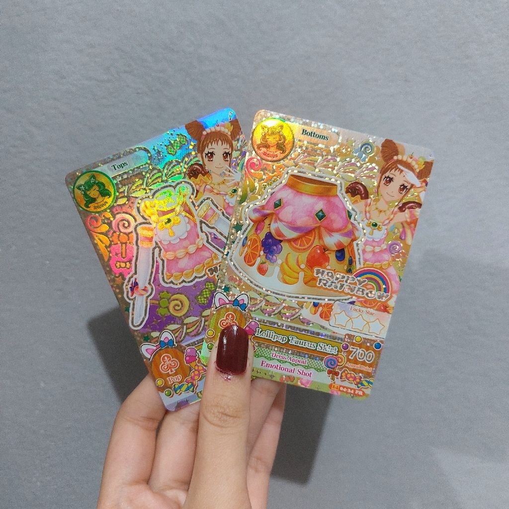 [AIKATSU] Premium Dress Taurus Happy Rainbow Otome Top + Bottoms