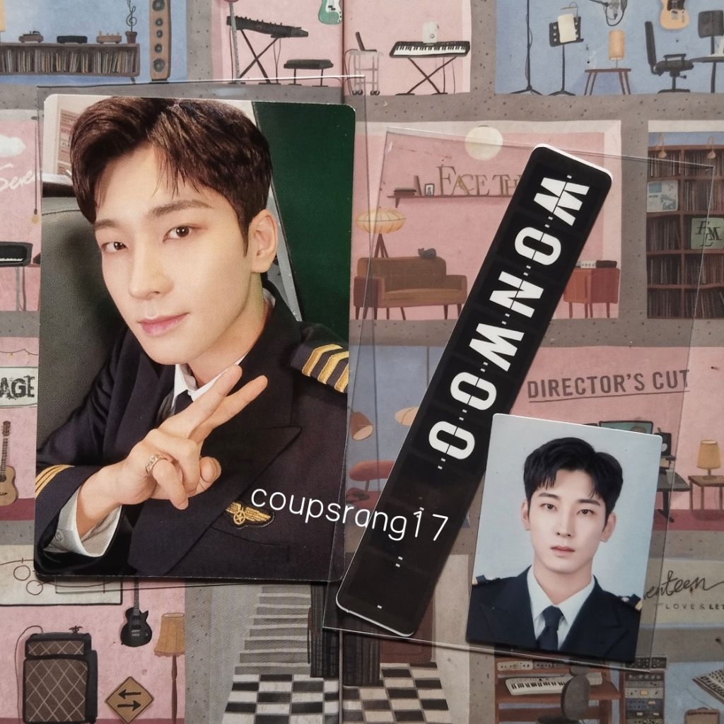 (cek deskripsi) PHOTOCARD OFFICIAL SEVENTEEN WONWOO PILOT SET