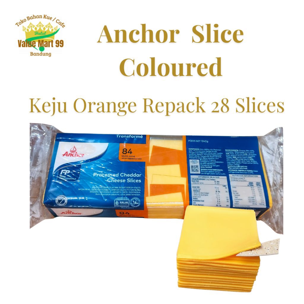 Anchor Slices Coloured (Keju Orange) repack 28 Slices