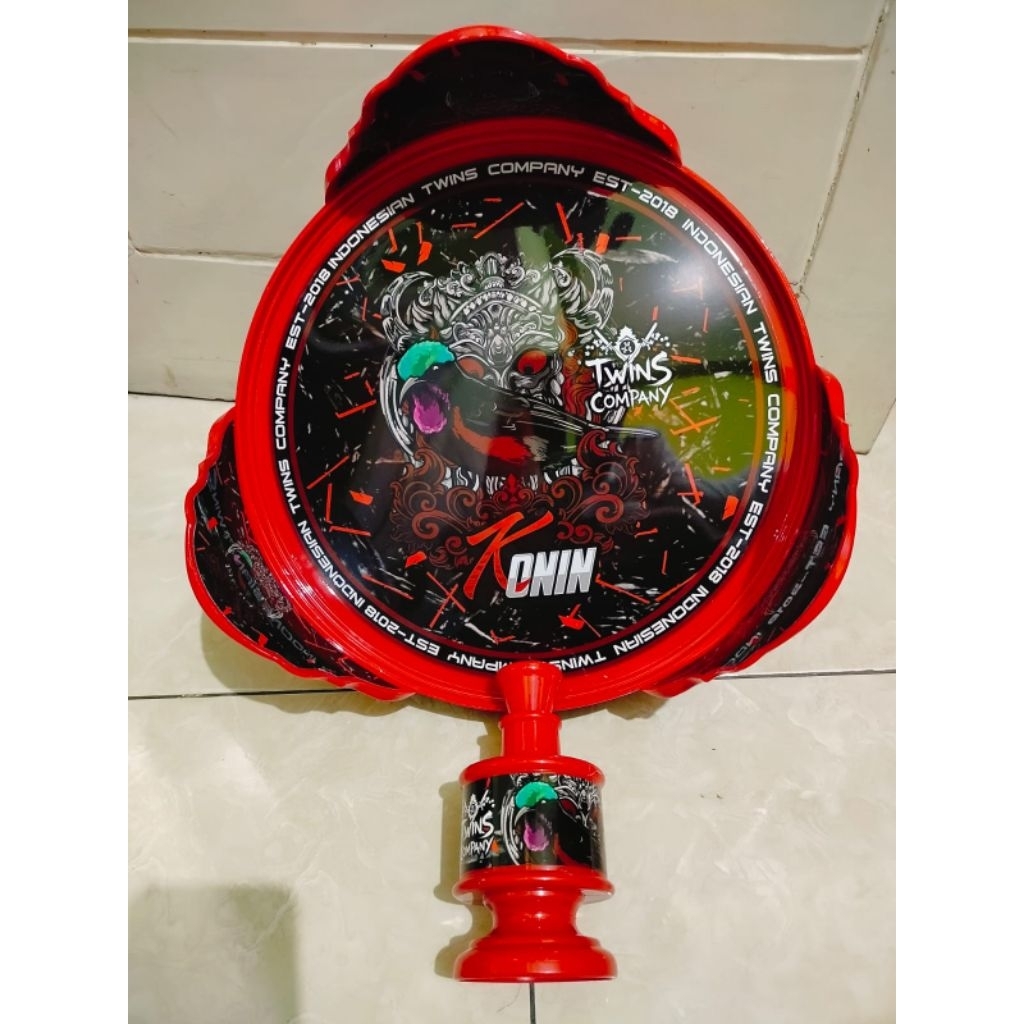 Tebok PVC Decal + Pion untuk sangkar kapsul Lovebird D33cm