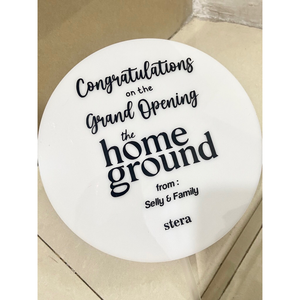 Custom cutting sticker Acrylic / Balon PVC, Grand Opening, Happy Birthday, Happy Graduation