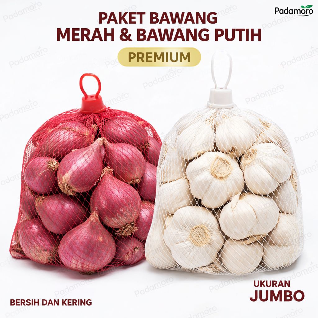bawang merah jumbo kering dan bersih / bawang merah garut /bawang putih sinco / padamoro bawang prem