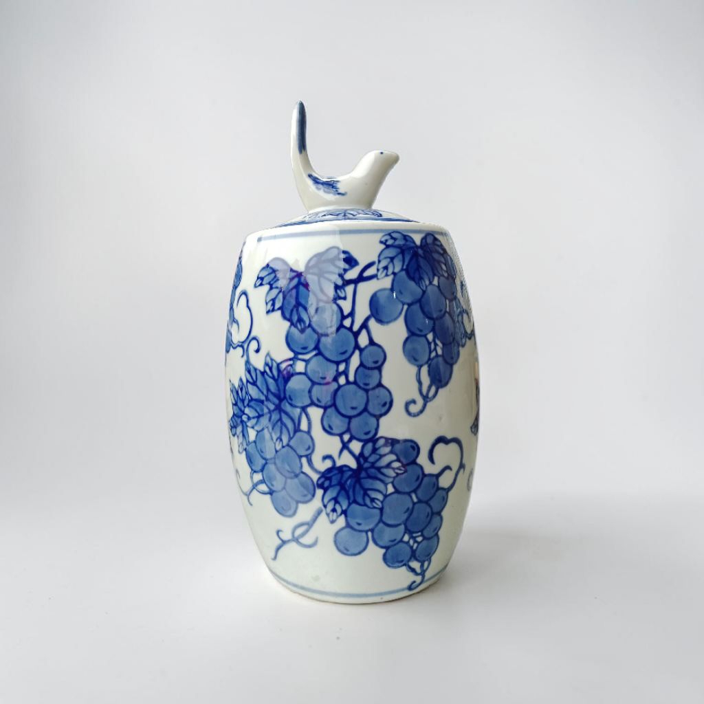 Toples biru putih mini