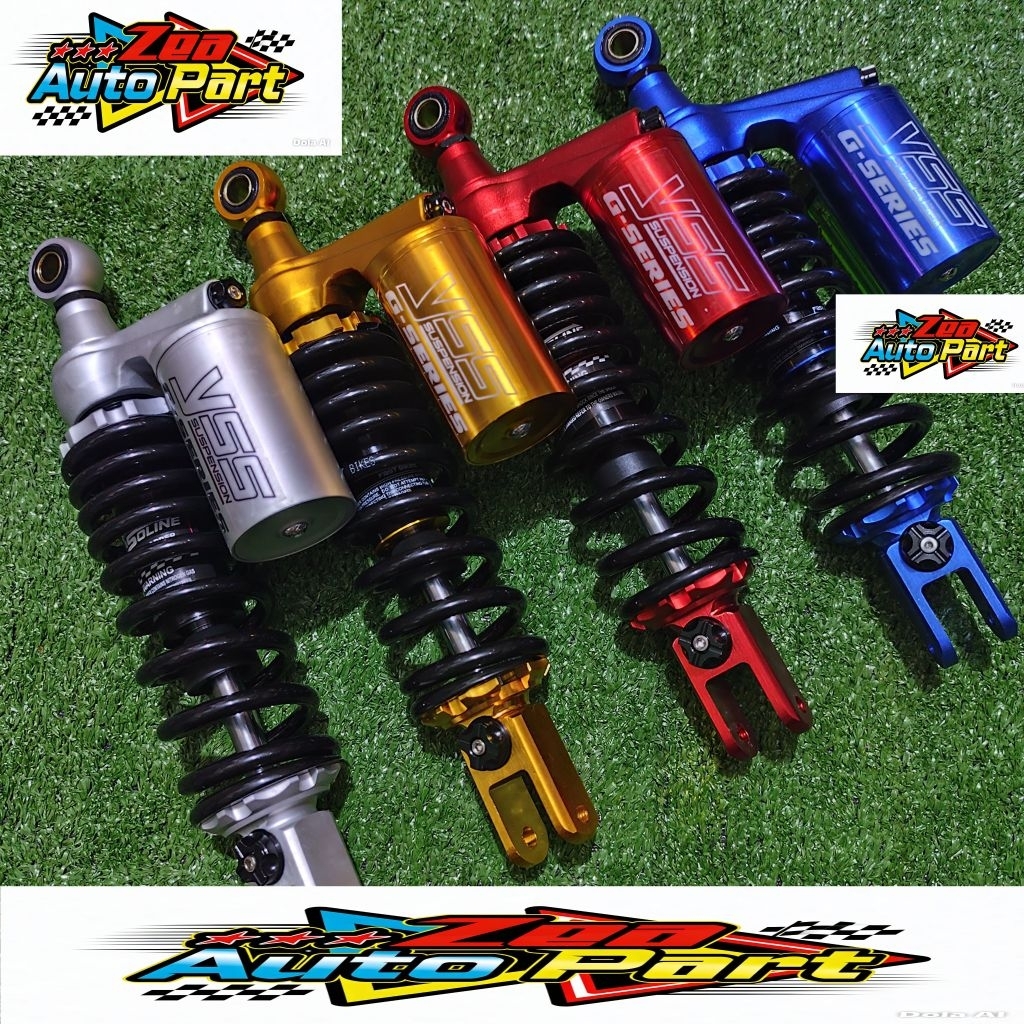 SHOCKBREAKER SHOCK BELAKANG VARIO 125 VARIO 150 TABUNG MODEL COPY YSS BLACK SERIES UKURAN 330MM DAN 