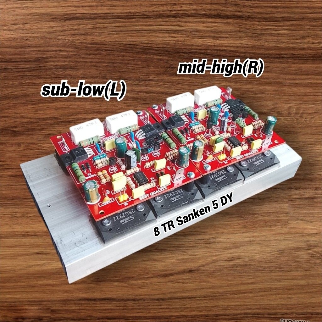 kit power amplifier SOCL 506 stereo 8 TR Sanken 5 DY siap pakai