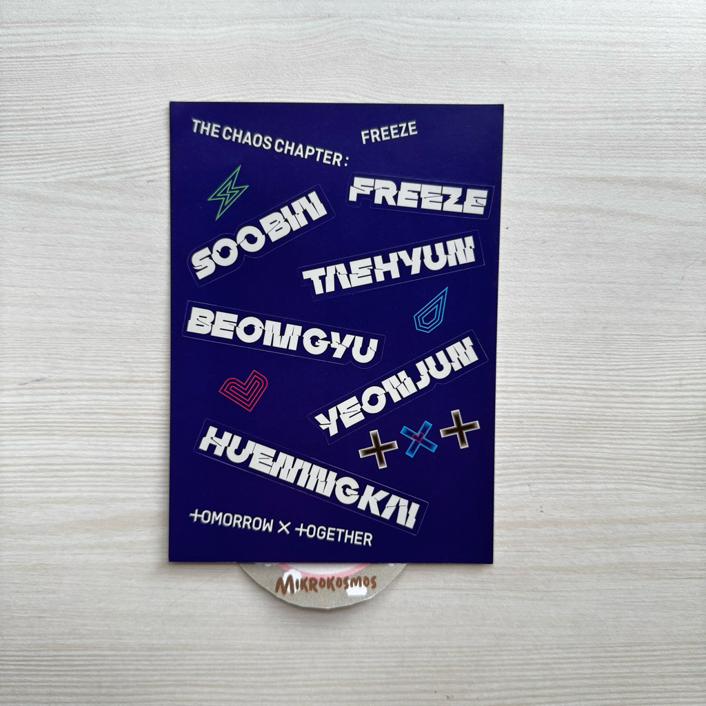 OFFICIAL stiker album TXT FREEZE:the chaos chapter